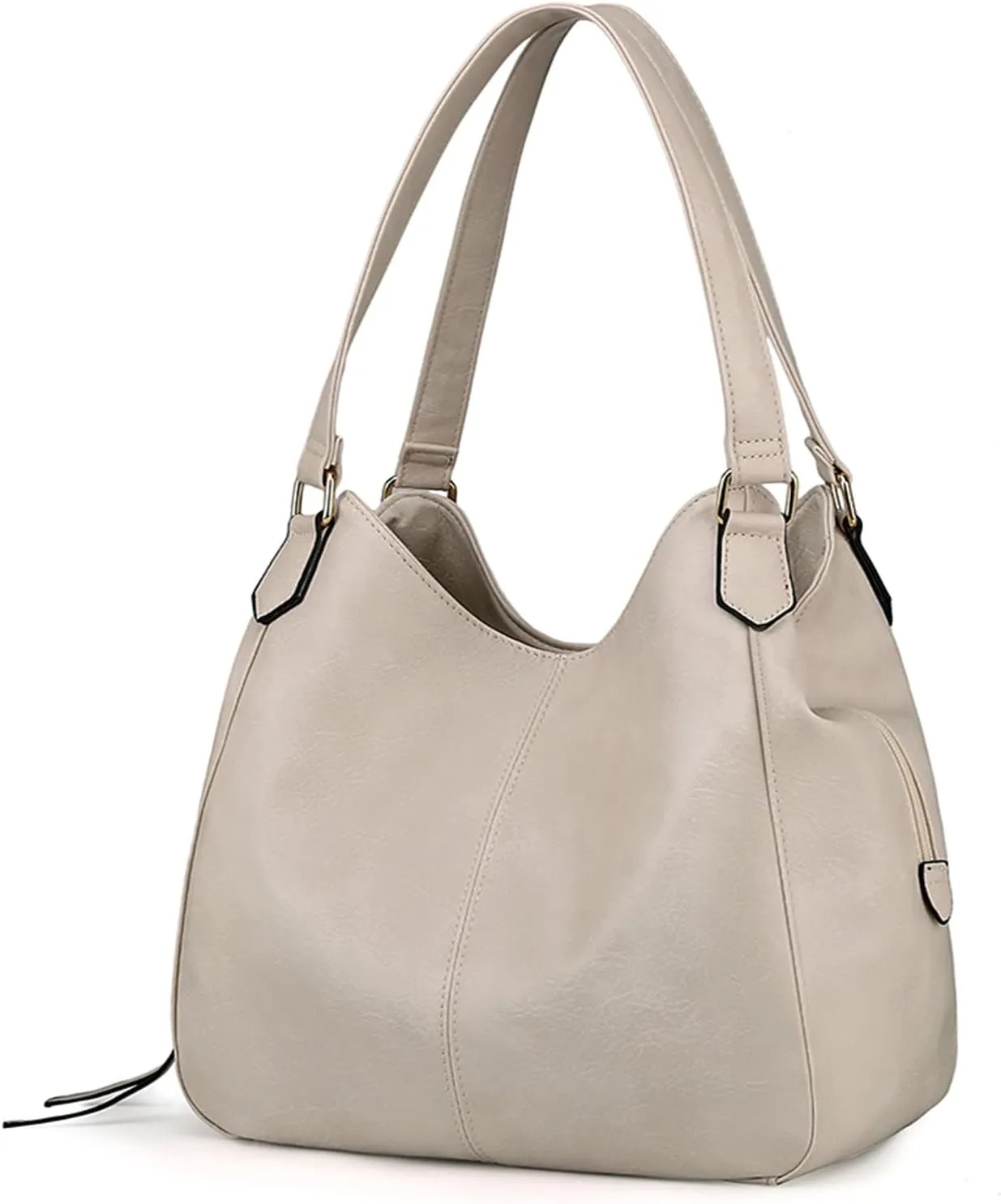 DOURR Women's Multi-pocket Shoulder Bag Fashion Vegan Leather Handbag Tote Purse
