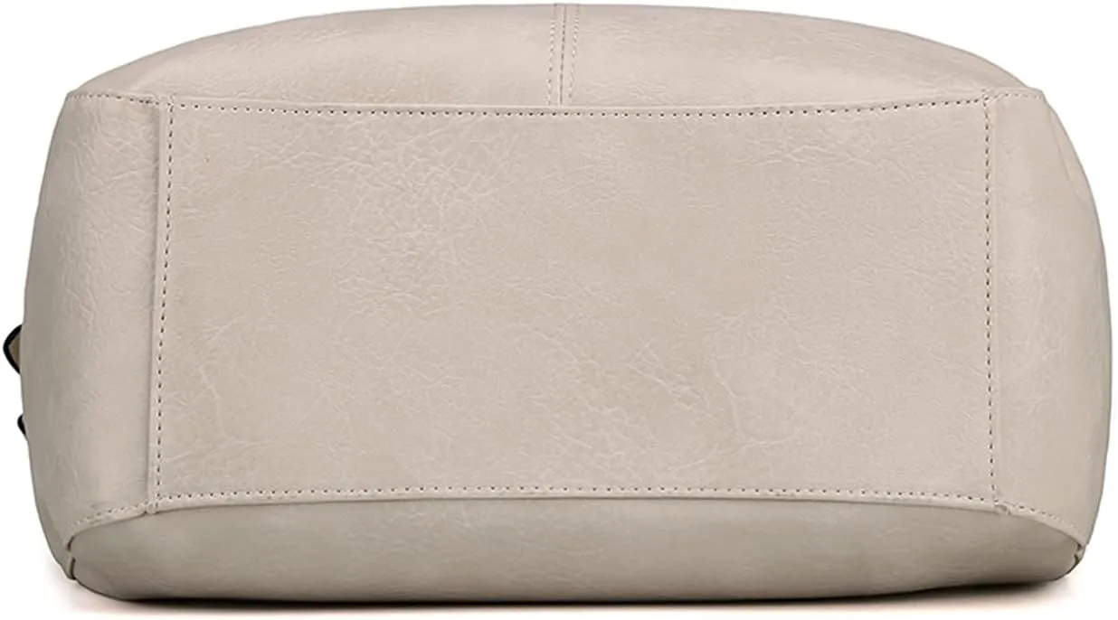 DOURR Women's Multi-pocket Shoulder Bag Fashion Vegan Leather Handbag Tote Purse