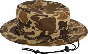 Drake Waterfowl Duk Boonie Hat - All-Weather Cotton Lightly Structured Full Brim Hunting Hat w/Drawstring, Old School, L