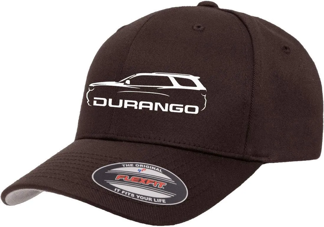 Durango SUV Outline Design Flexfit 6277 Athletic Baseball Fitted Hat Cap