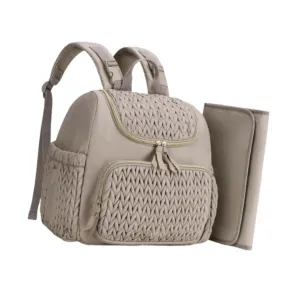 DYNWAVE Baby Diaper Bag Diaper Backpack Female Stylish Multifunctional Travel Diaper Bag for Mom Handbag for Snacks Outgoing Mom, Brown