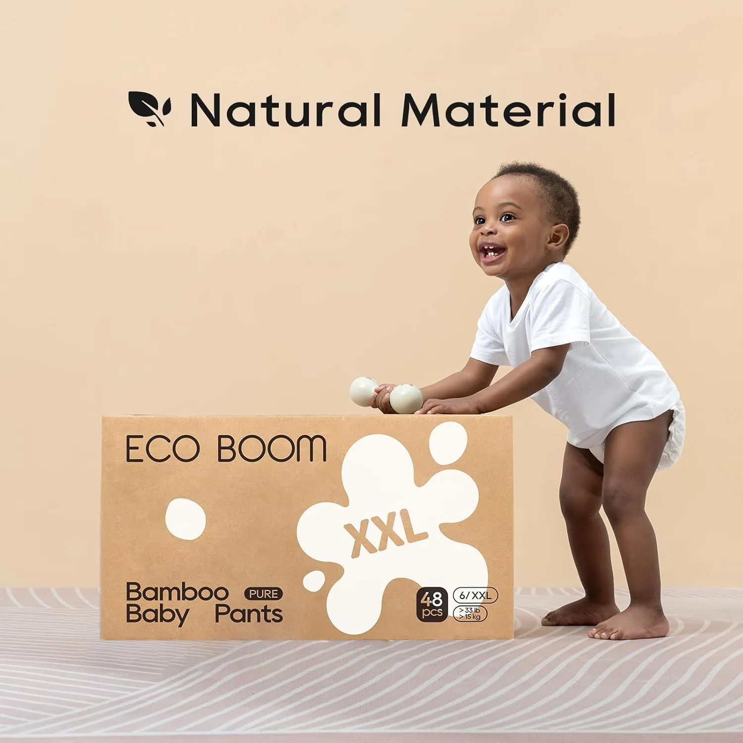 ECO BOOM Training Pants for Toddler Potty, Hypoallergenic for Sensitive Skin, Size 4 Suitable for 20 to 31lb (L - 48 Count)