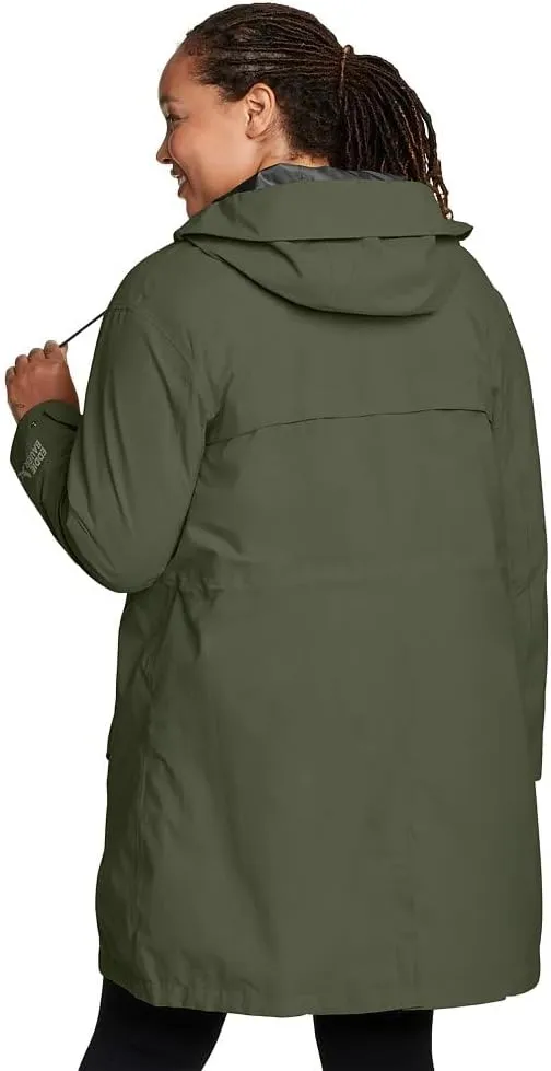 Eddie Bauer Women's Size Port Townsend Trench-Plus