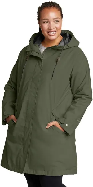 Eddie Bauer Women's Size Port Townsend Trench-Plus