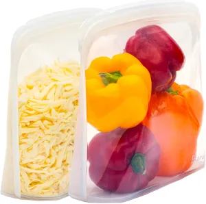 Elkanah Extra Large 116fl oz Silicone Bags Reusable Freezer Bags Silicone Gallon Bag Food Storage Bag Food Bags Sous Vide, Microwave, Oven & Dishwasher safe