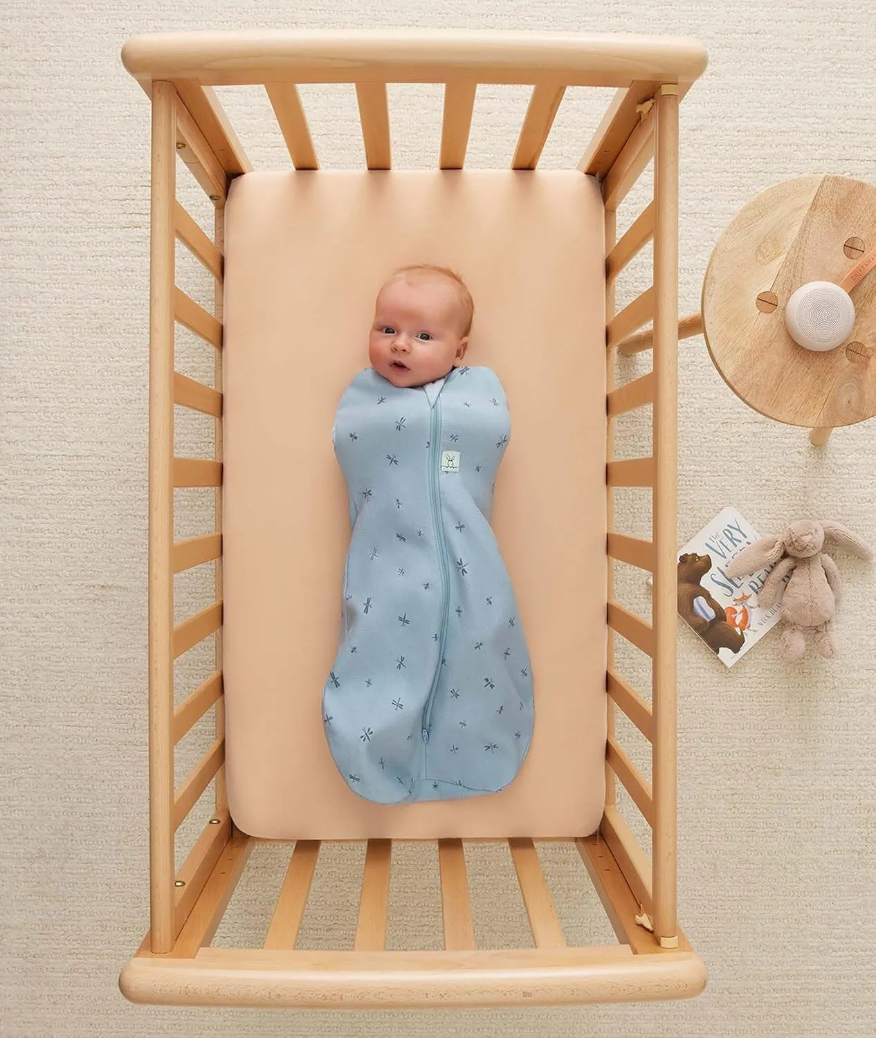 ergoPouch 0.2 TOG Cocoon Baby Sleep Sack 0-3 Months, Swaddle Sleeping Bag, Temperature Control Wearable Blanket (Dragonflies)