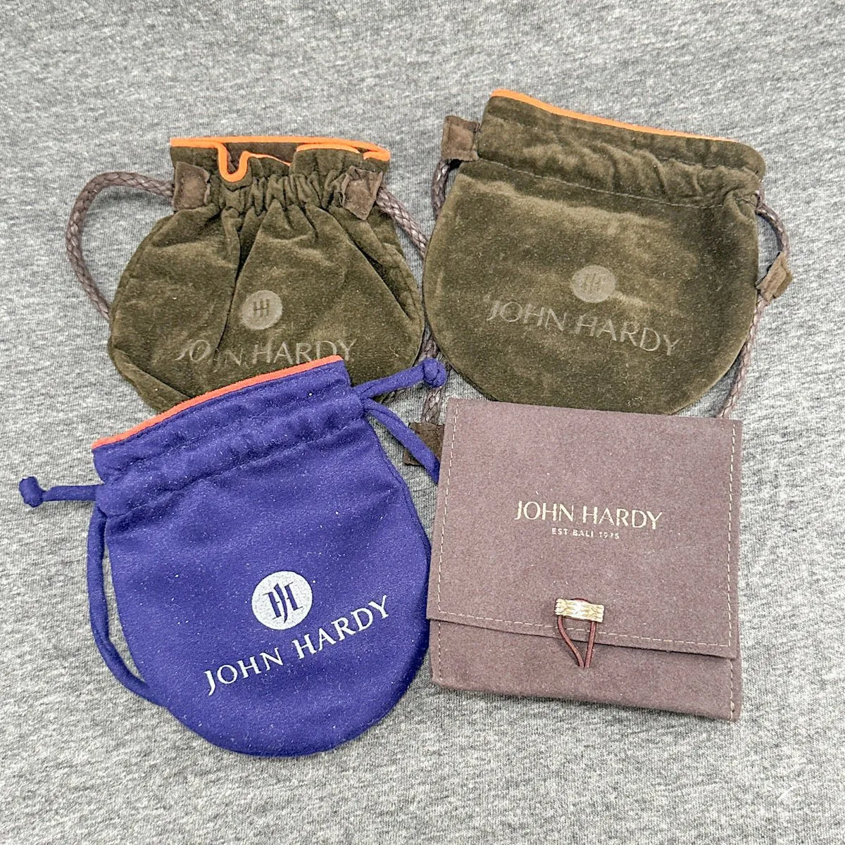 Estate John Hardy 3 Pouches & Envelope (Empty)