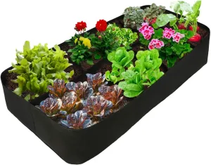 Fabric Raised Planting Bed, Garden Planting Bed Bag, herbaceous Plant Planting Container, 135 gallons 3 x 6 feet