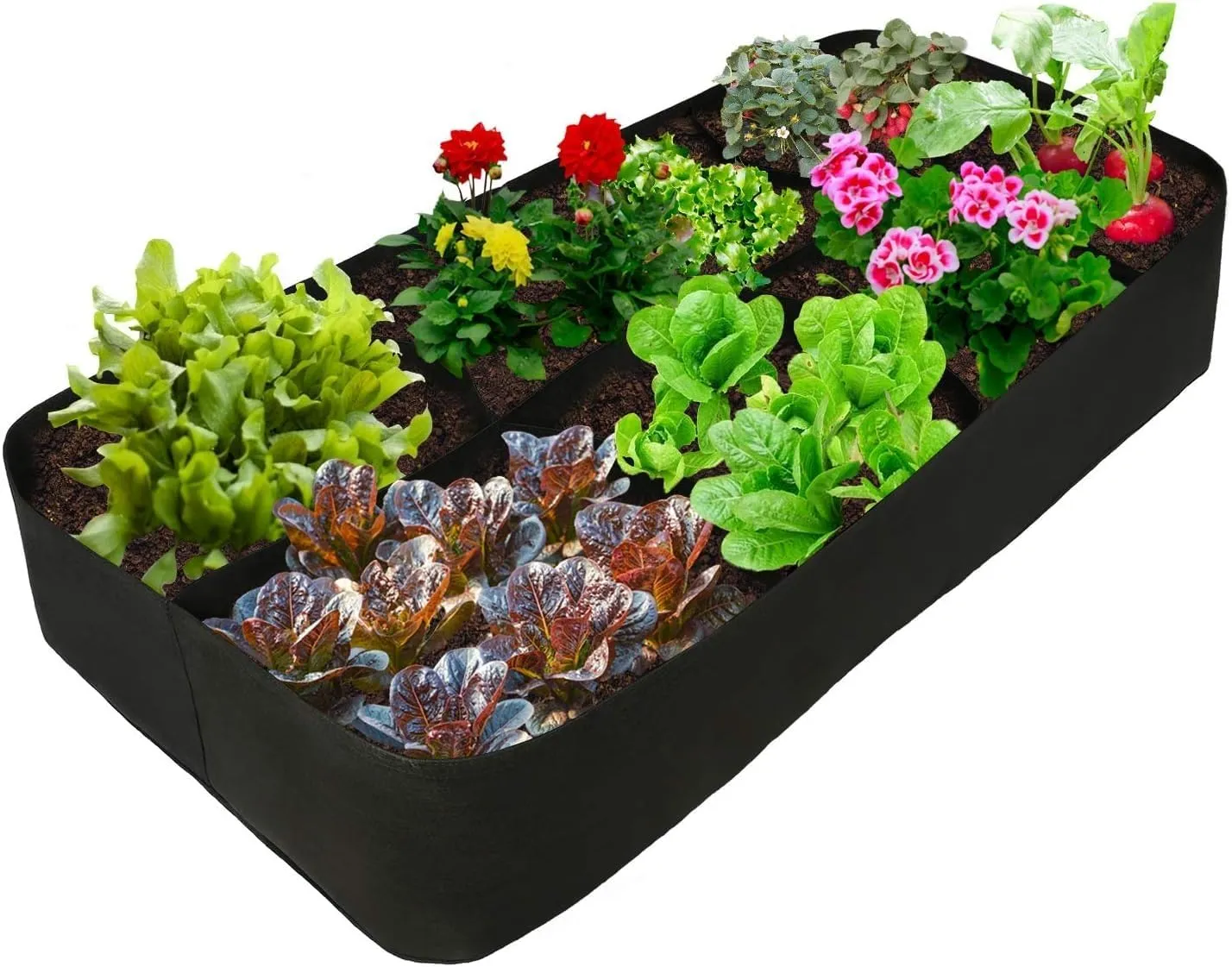 Fabric Raised Planting Bed, Garden Planting Bed Bag, herbaceous Plant Planting Container, 135 gallons 3 x 6 feet