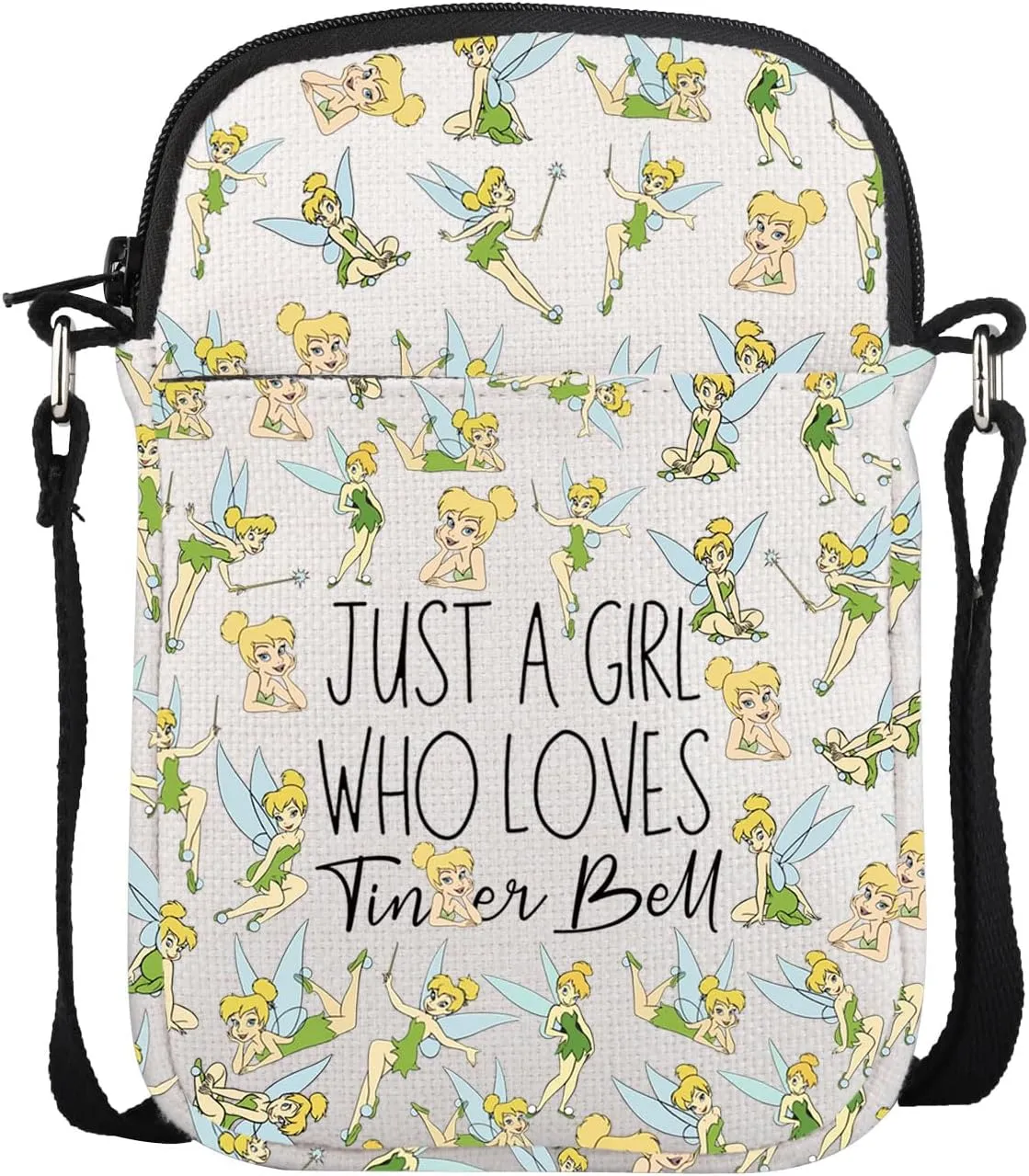 Fairy Lover Gift Princess Fairy Tale Pixie Messenger Bags Family Vacation Gift Tink Bell Fans Crossbody Purse Bag