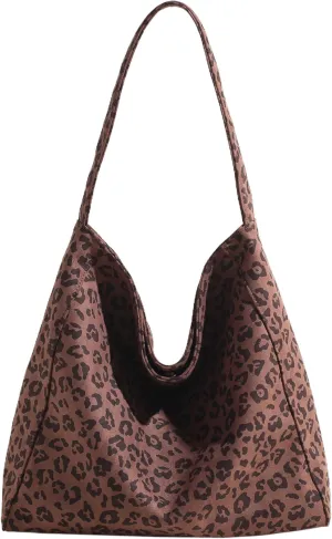 Faux Suede Tote Bag for Women - Versatile, Lightweight Shoulder Purse with Large Capacity