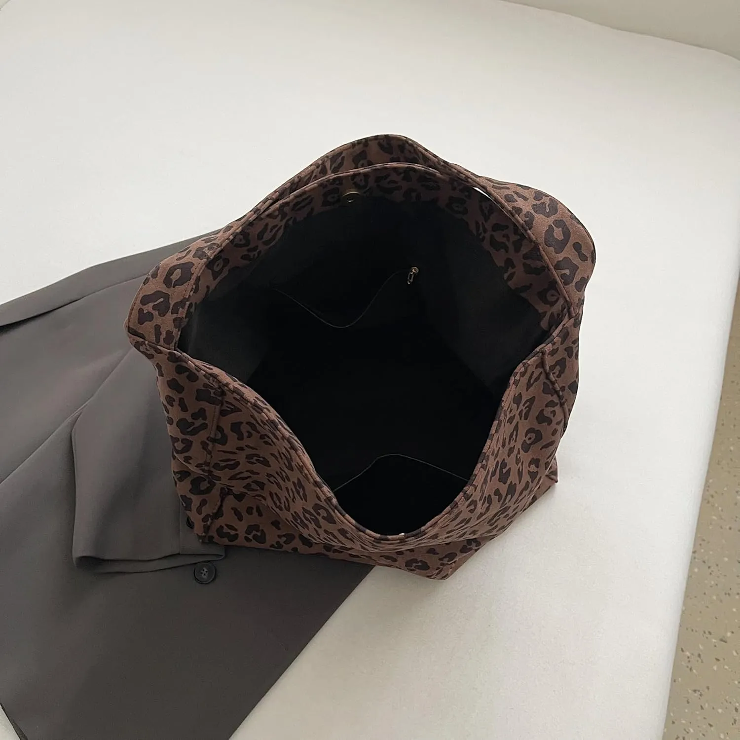 Faux Suede Tote Bag for Women - Versatile, Lightweight Shoulder Purse with Large Capacity