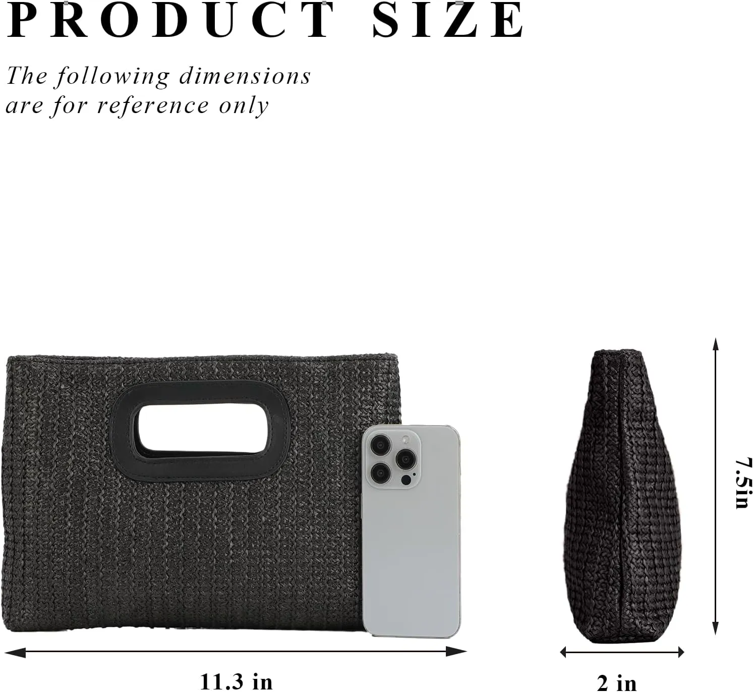 Fecialy Straw Clutch Top Handle Clutch Handbags for Women Raffia Evening Bag Woven Beach Summer Bag Crossbody Purse
