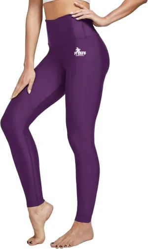 FitsT4 Sports Women's Swimming Leggings UPF 50  High Waisted with Pockets Swim Pants