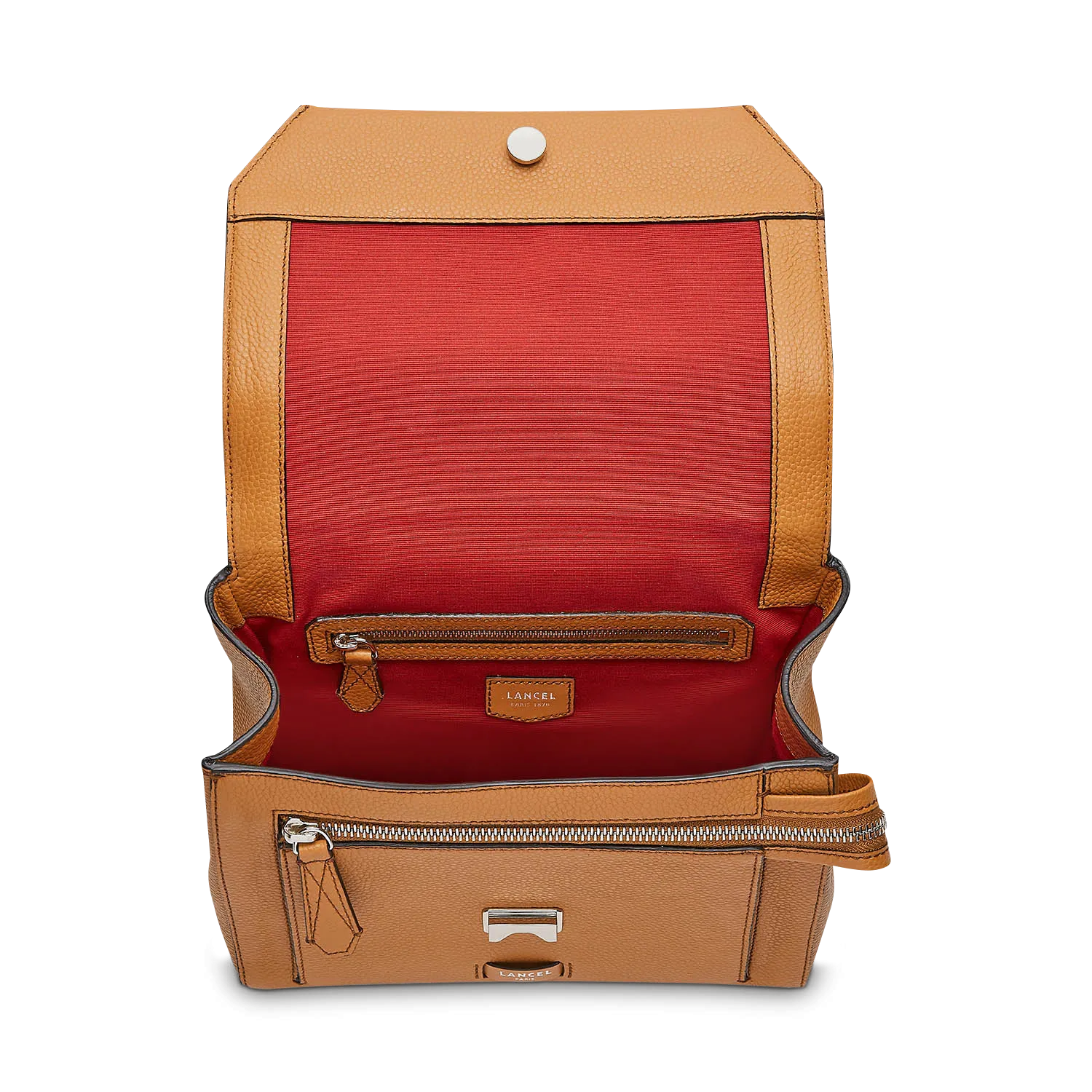 Flap bag with handle