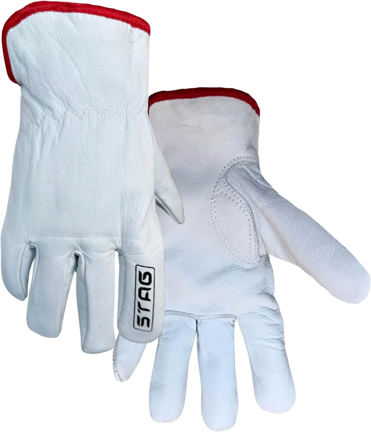 Fleece Lined Work Gloves-725WF Heavy Duty Insulated Goatskin Leather Winter Cold Weather Roping Log Splitting