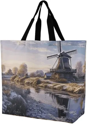 Foldable Grocery Bag Reusable Shopping Bag Pink Flower Tropical Plant Tote Bag Casual Handbags for Work Shopping