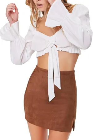 Forever 21 Women's Faux Suede Mini Skirt