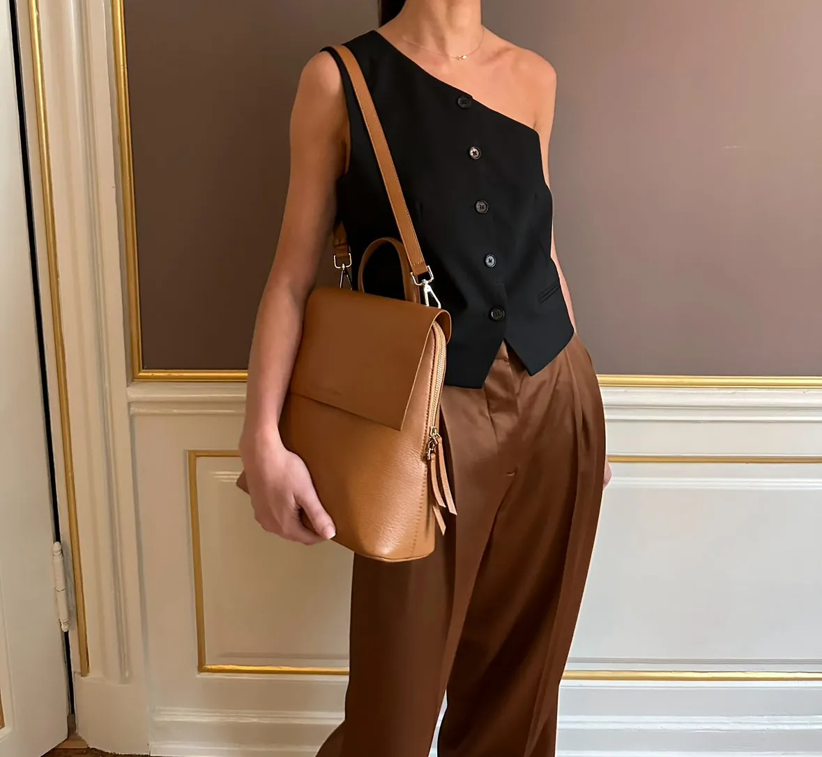 Frances Midi Backpack Black