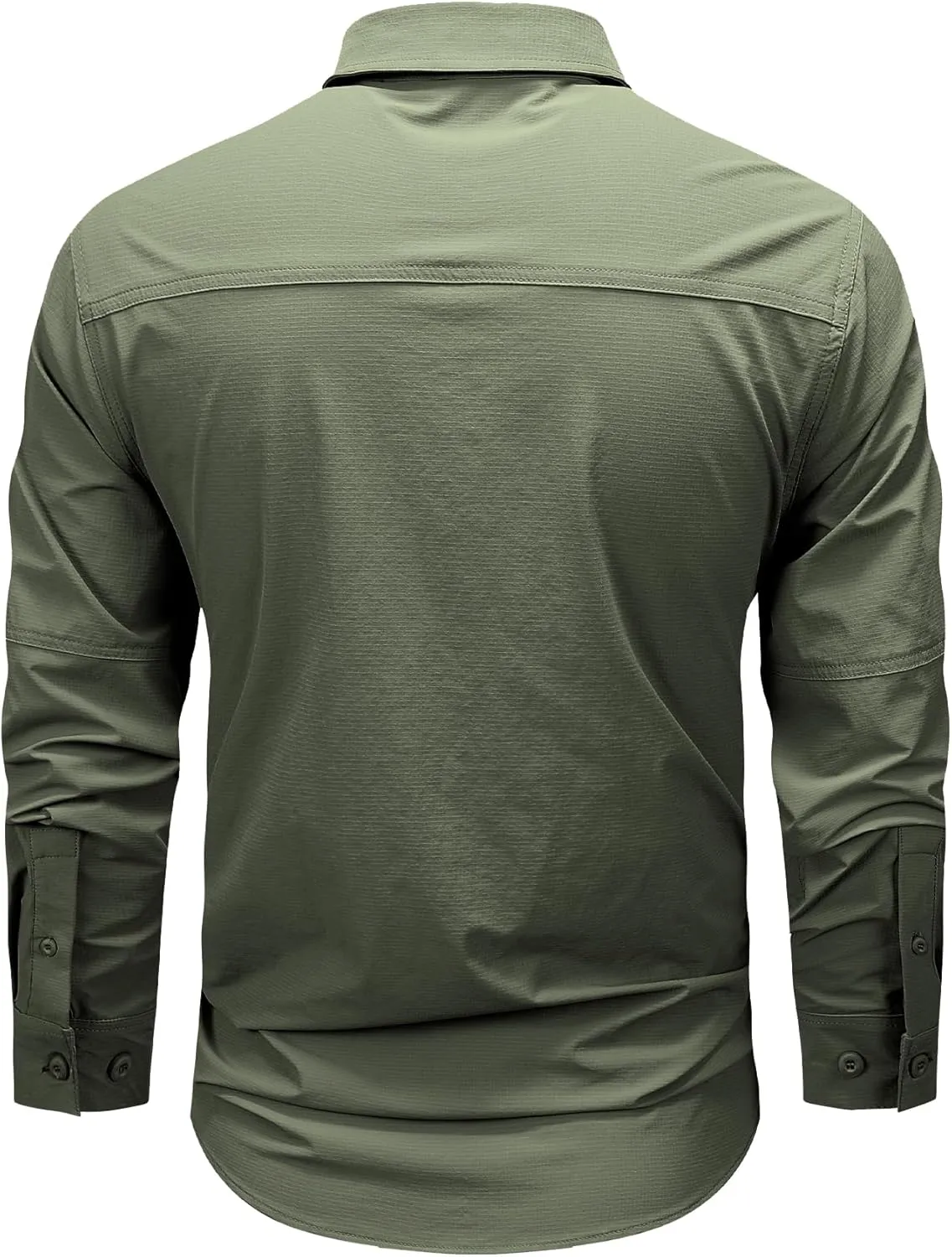 FREDD MARSHALL Men's Long Sleeve Multi Pockets Work Shirts