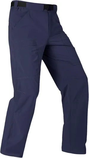 FREE SOLDIER Men's Outdoor Cargo Hiking Pants with Belt Lightweight Waterproof Quick Dry Tactical Pants Nylon Spandex (36W/32L Navy)