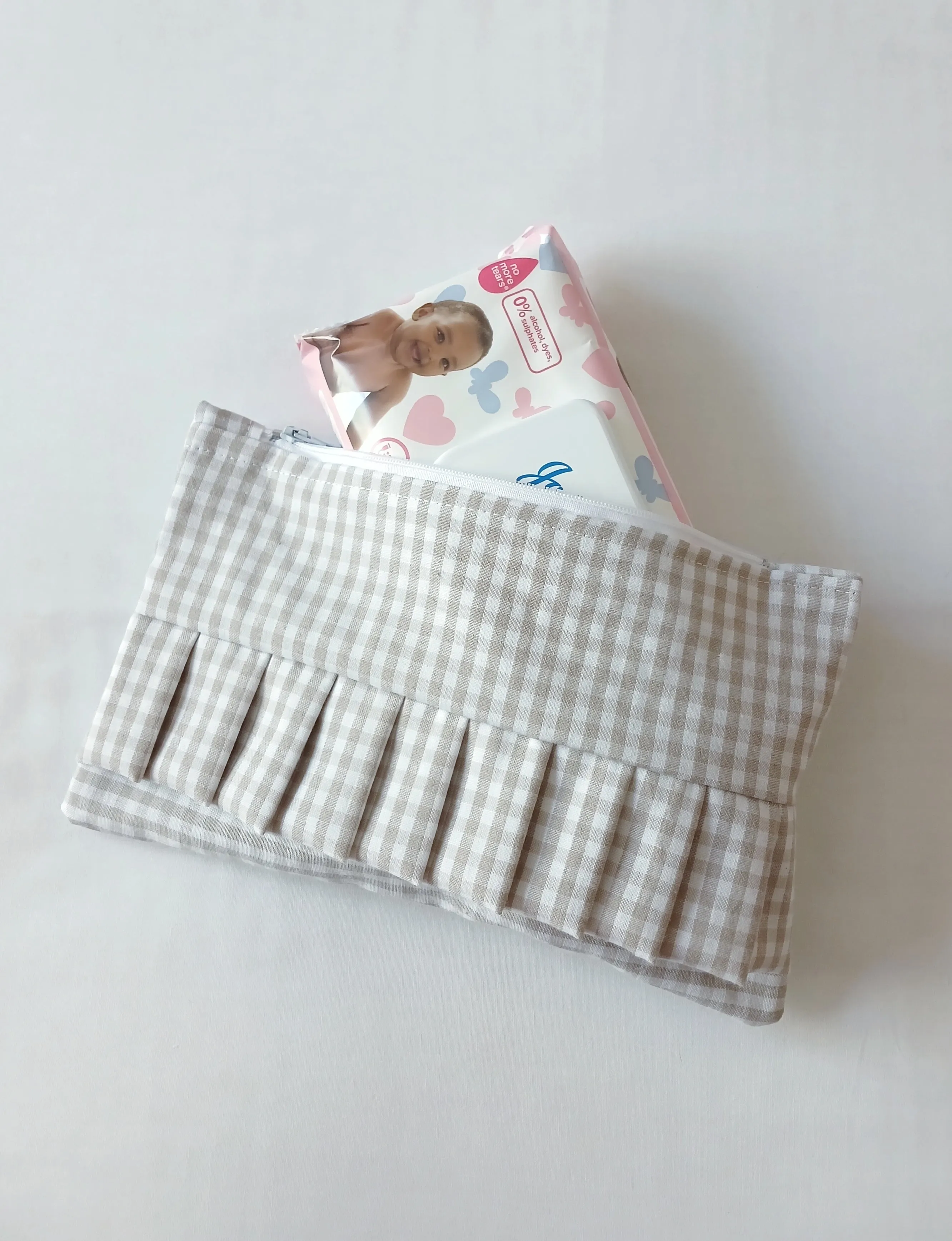 Frilled Zip Bags - Large