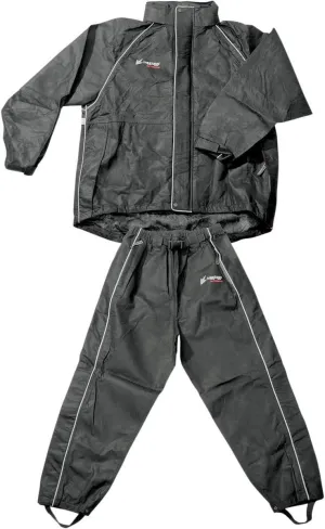 Frogg Toggs Women's Cruisin Toggs Rainsuit (Black, Medium) (TT10599-01MD)