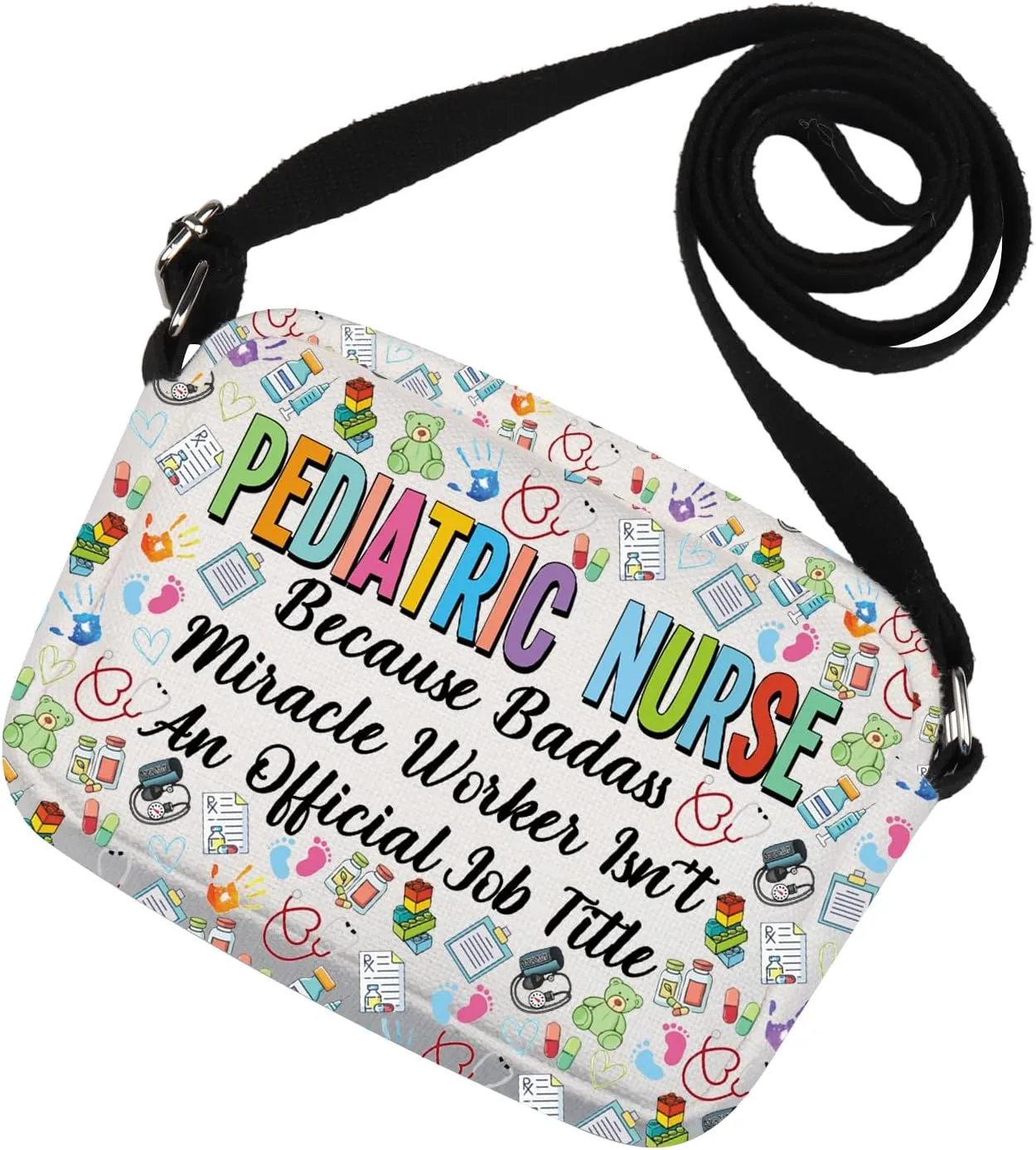 Funny Pediatric Nurse Gift Peds Nurse Crossbody Bag for PICU Nurse Pediatric RN