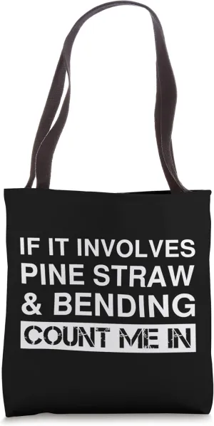 Funny Pine Straw And Bending Basket Weaving Making Basketry Tote Bag