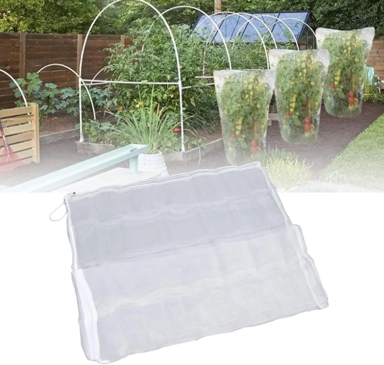 Garden Plant Network Pocket, Garden Plant Network Bag with Cord Strain Cover Blueberries Protective Network for Tomato Fruits, Blueberry Bushes, (120 * 180cm) (200 * 240cm)