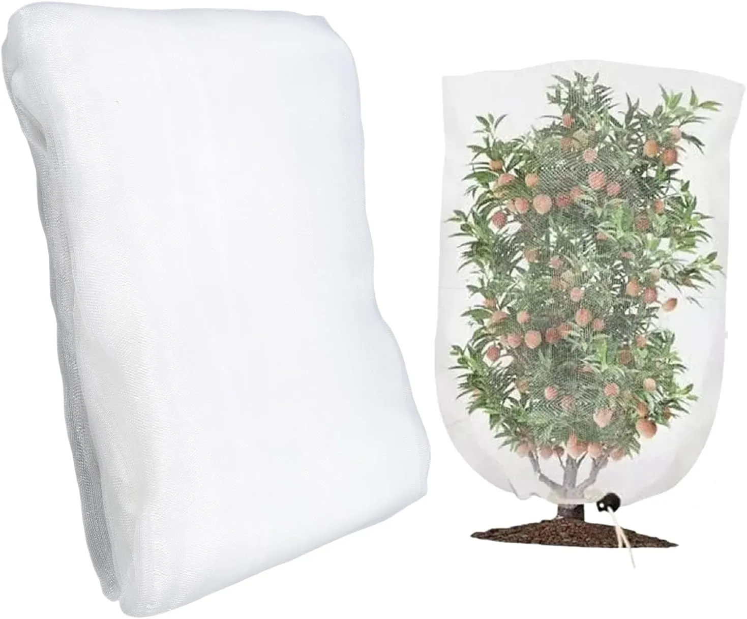 Garden Plant Network Pocket, Garden Plant Network Bag with Cord Strain Cover Blueberries Protective Network for Tomato Fruits, Blueberry Bushes, (120 * 180cm) (200 * 240cm)