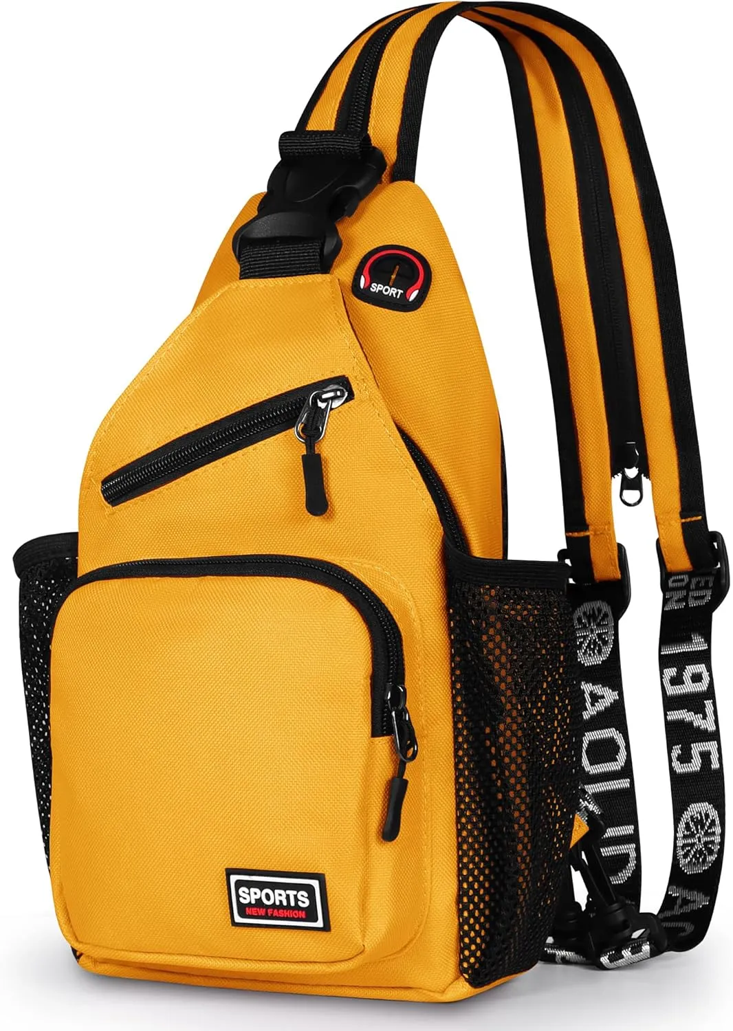 Geestock Crossbody Sling Bag Backpack for Men & Women, Convertible Shoulder Bag Waterproof Chest Bag For Daypack Travel Hiking (Yellow)