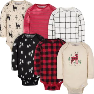 Gerber Unisex Baby 6 Pack Long-sleeve Onesies Bodysuit