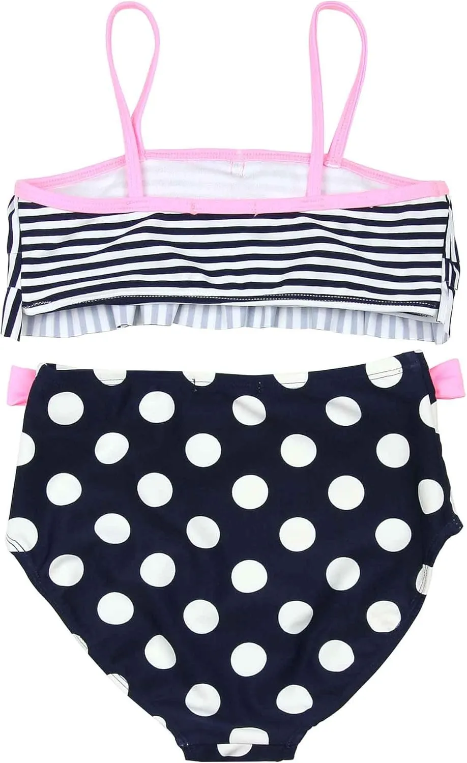 Girls' Bathing Beauty Stripe and Polka Dot Bikini, Sizes 4-12