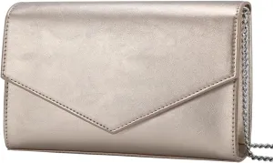GM LIKKIE Clutch Purse for Women, Evening Envelope Clutch Bag, Crossbody Foldover PU Leather Shoulder Handbag