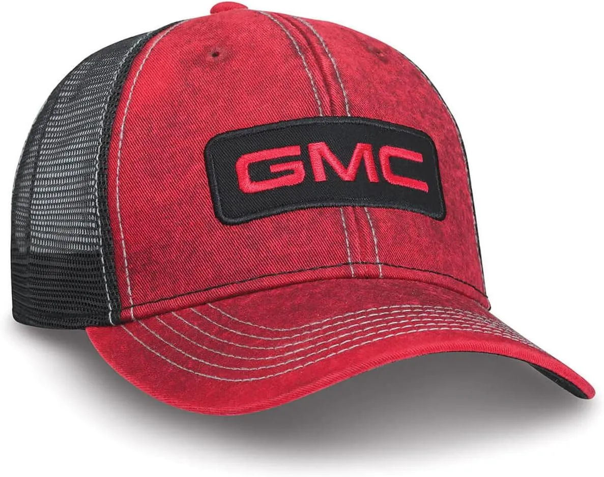 GMC Red Washed Cap - Structured Snapback Hat