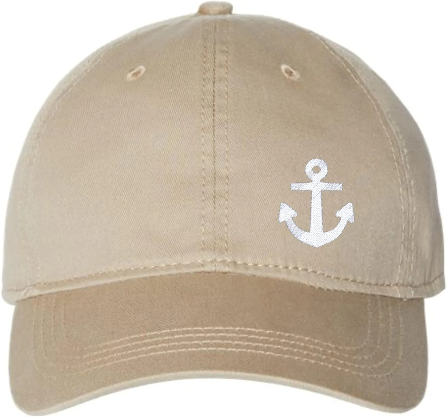 Go All Out Anchor Left Panel Classic Silhouette Dad Deluxe Trucker Structured Embroidered Hat
