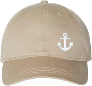 Go All Out Anchor Left Panel Classic Silhouette Dad Deluxe Trucker Structured Embroidered Hat