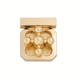Gold Spindle Bag Clasp Lock