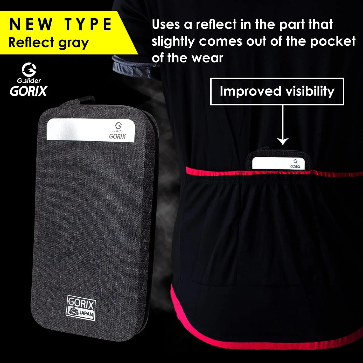 GORIX Cycle Wallet Pouch Bag Waterproof Mobile Phone Case Road MTB Bike (BKPW(Global Edition))