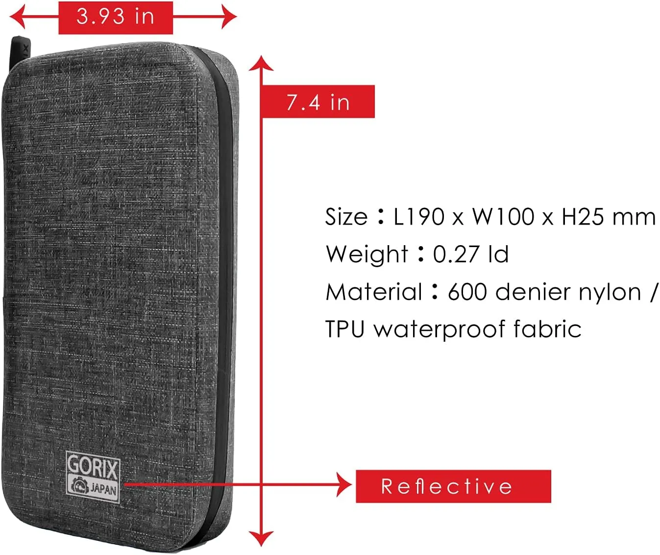 GORIX Cycle Wallet Pouch Bag Waterproof Mobile Phone Case Road MTB Bike (BKPW(Global Edition))