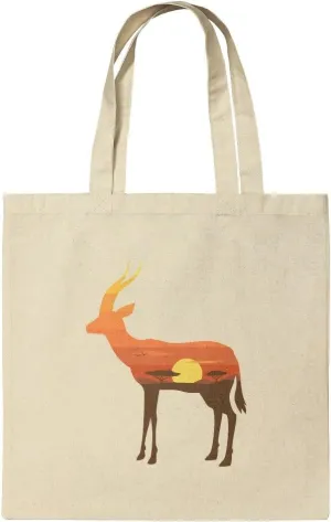 GRAPHICS & MORE Gazelle Orange Sky Africa Acacia Grocery Travel Reusable Tote Bag