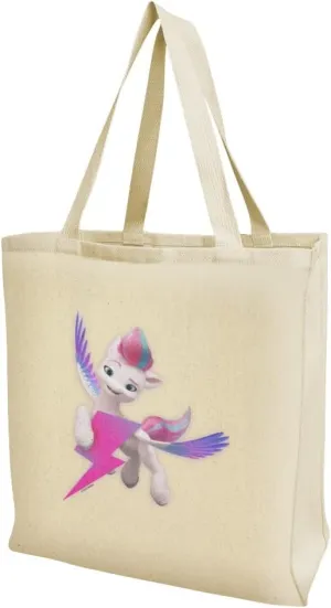 GRAPHICS & MORE My Little Pony Zipp Grocery Travel Reusable Tote Bag - Large