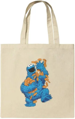 GRAPHICS & MORE Sesame Street Vintage Cookie Monster Grocery Travel Reusable Tote Bag