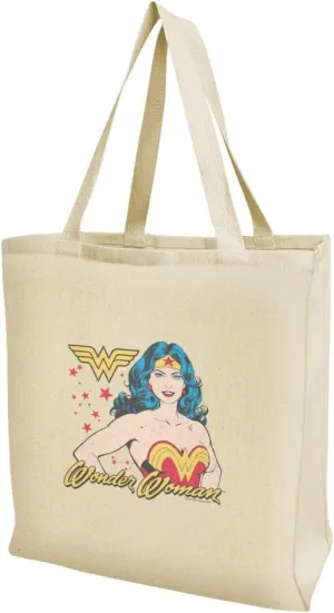 GRAPHICS & MORE Wonder Woman Vintage Icon Grocery Travel Reusable Tote Bag