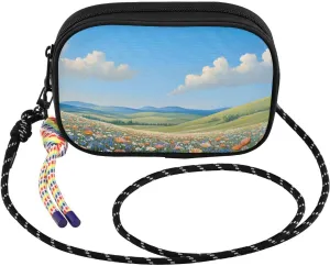 Grassland Landscape Crossbody Bag for Women Cell Phone Purses Women's Small Shoulder Handbags Wallet Purse with Strap