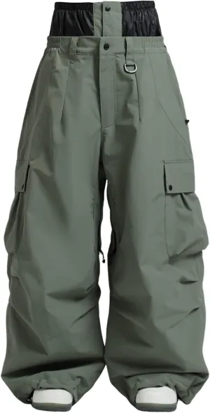GSOU SNOW Women Men Ski Pants Snowboard Pants Super Baggy Snowboarding Loose Snow Sport Insulation Waterproof Windproof