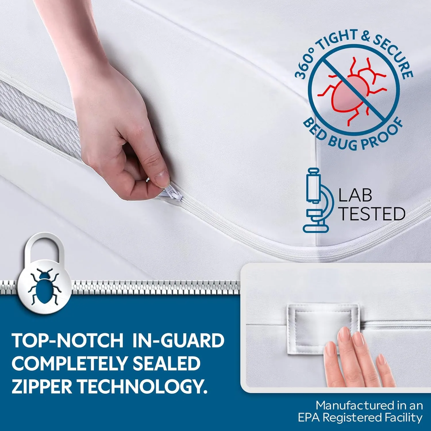 Guardmax Jersey Knitted Twin XL Zippered Mattress Encasement with Deep Pockets - Waterproof & Bed Bug Proof Mattress Protector - Comfortable, Soft, and Noiseless Zippered Bedding - (39 x 80 x 13)