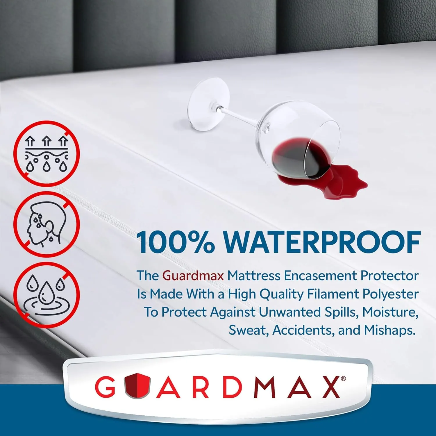 Guardmax Jersey Knitted Twin XL Zippered Mattress Encasement with Deep Pockets - Waterproof & Bed Bug Proof Mattress Protector - Comfortable, Soft, and Noiseless Zippered Bedding - (39 x 80 x 13)