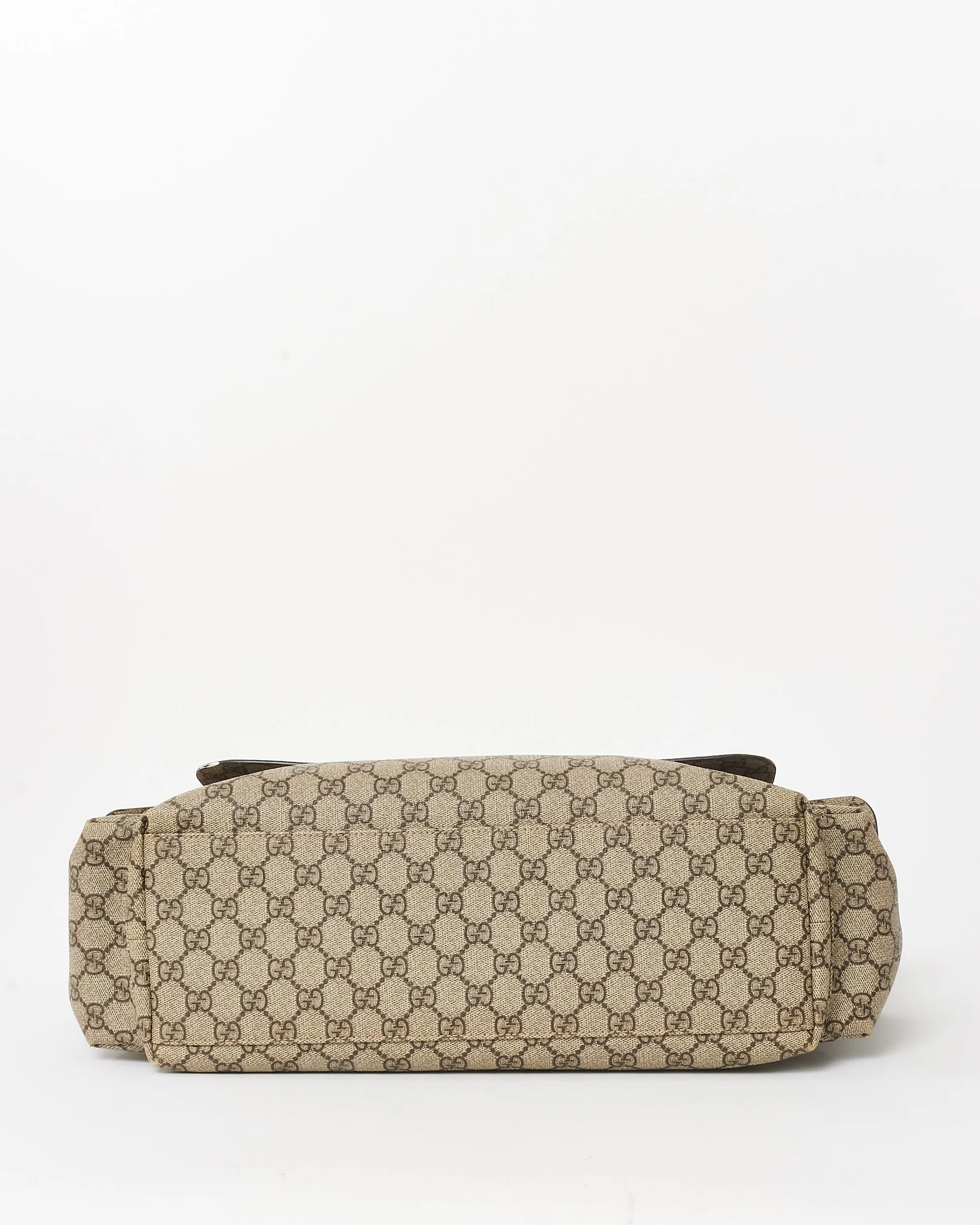 Gucci Beige & Ebony GG Monogram Supreme Coated Canvas Medium Diaper Bag